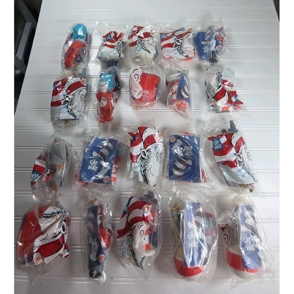 Cat In The Hat Burger King Toy Lot of 20 SEALED